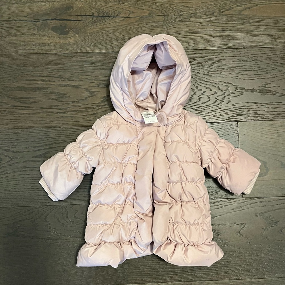 Baby gap pink puffer winter coat 0-6M NWT Ret $115